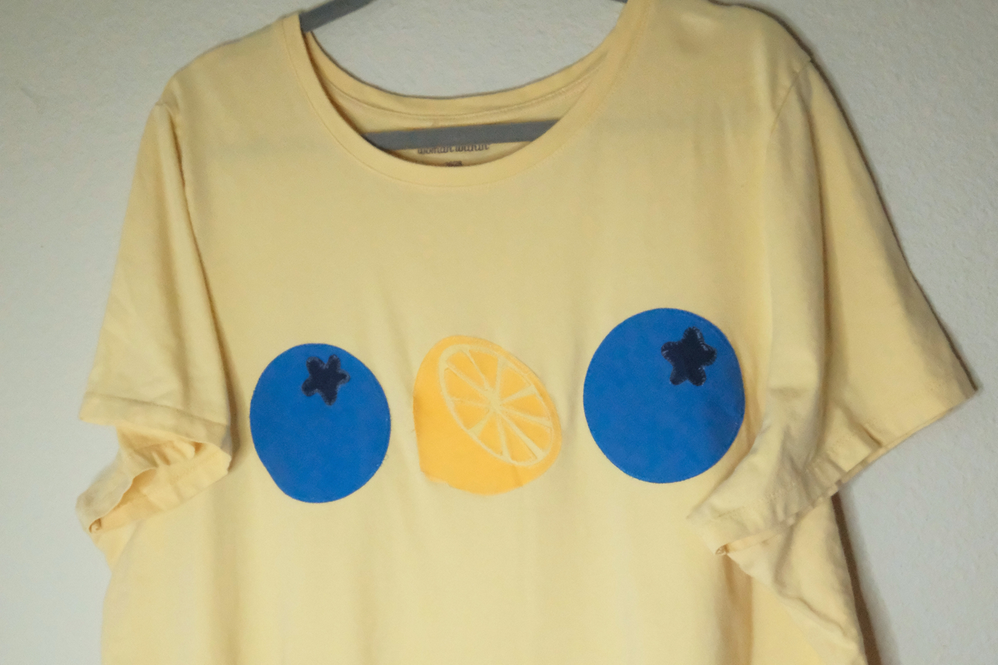 Butter Yellow Blueberry and Lemon T-Shirt