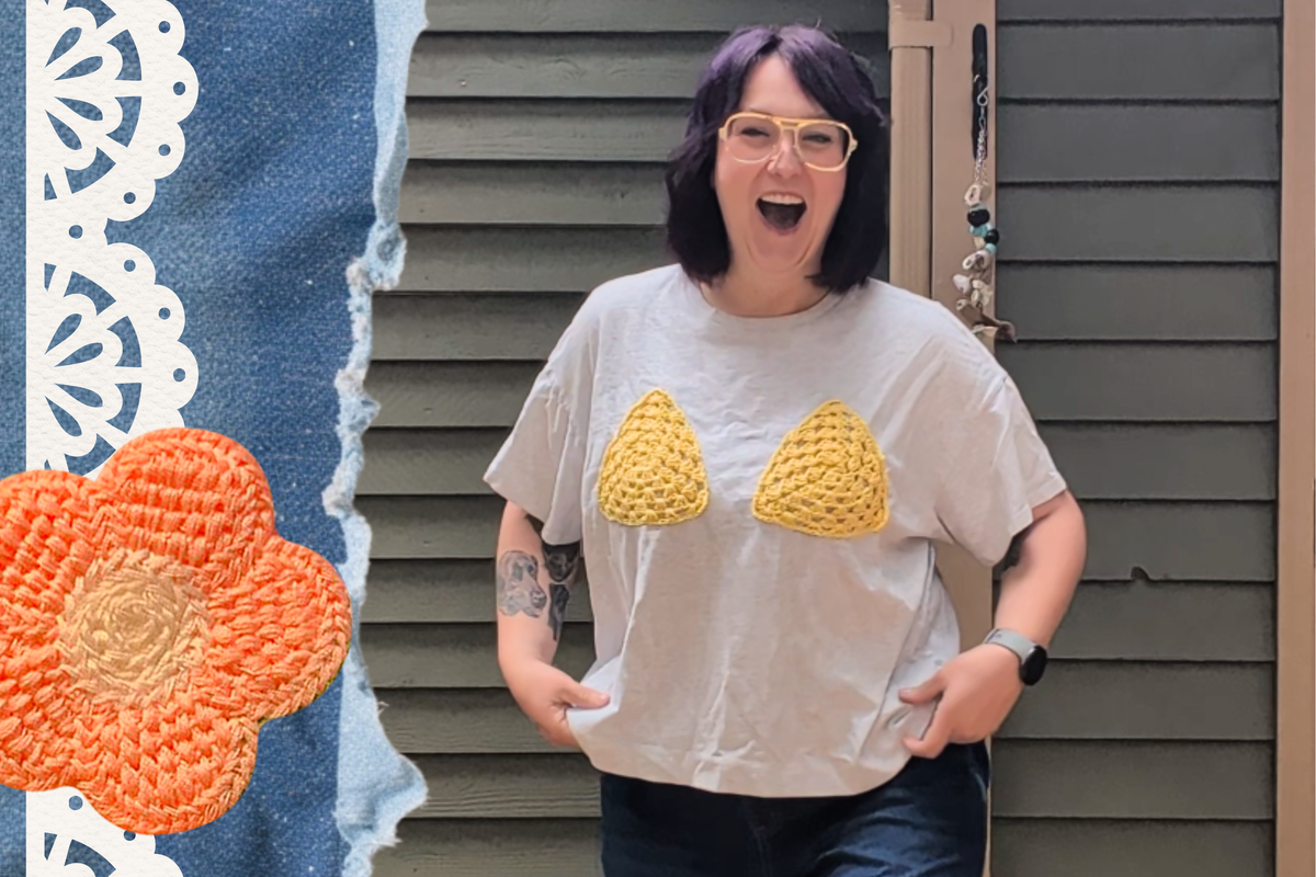 Crocheted Yellow Bikini Ta-Ta Tee