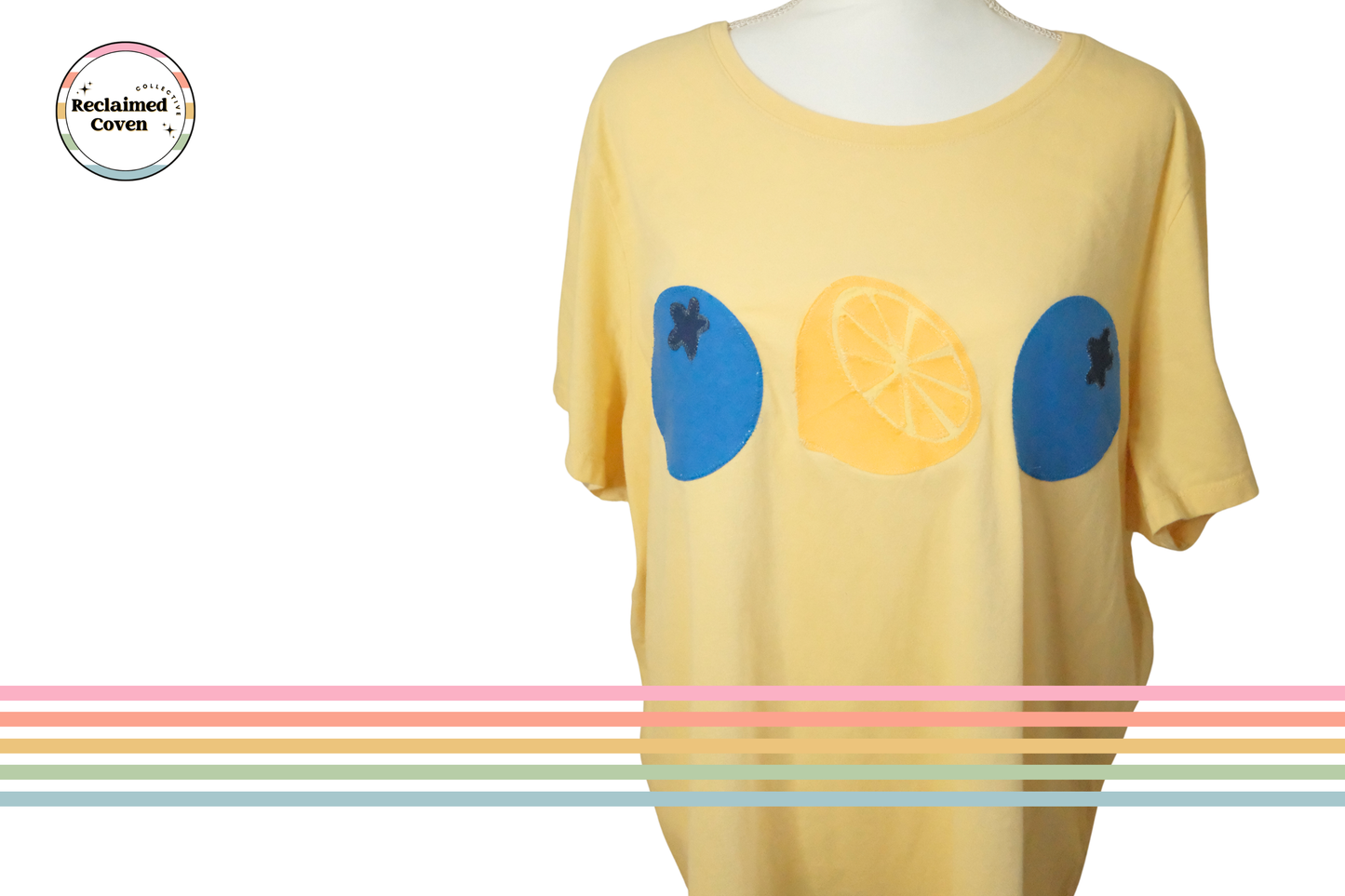 Butter Yellow Blueberry and Lemon T-Shirt