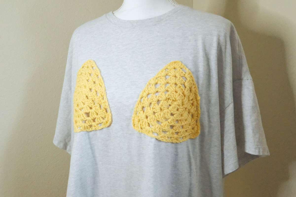 Crocheted Yellow Bikini Ta-Ta Tee